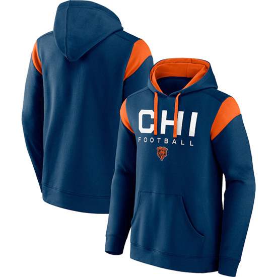 Men's Chicago Bears Navy Call The Shot Pullover Hoodie